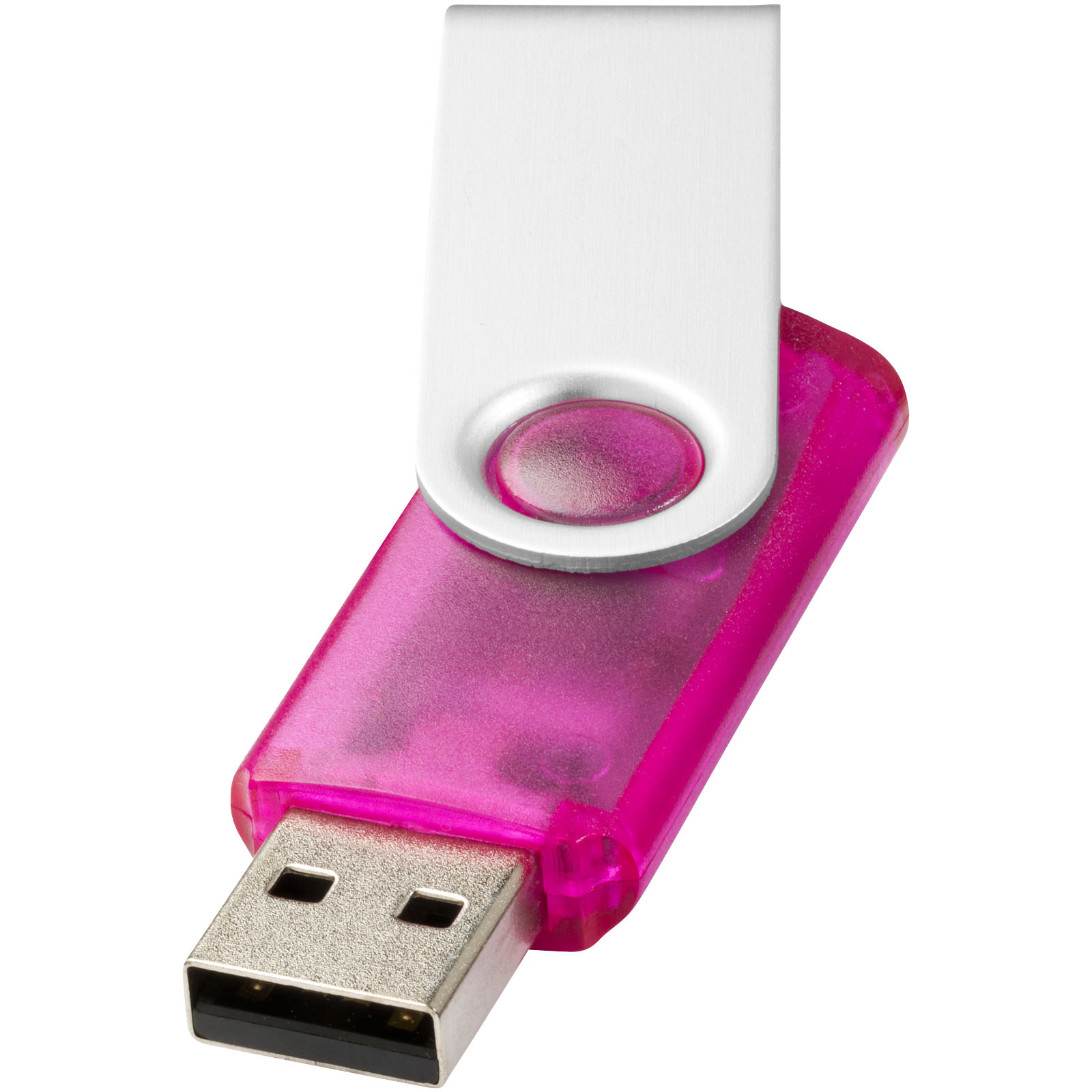 Rotating translucent 4GB USB flash drive - Keith