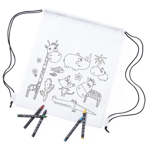 Color-Me Drawstring Backpack - Abbots Leigh printed with logo