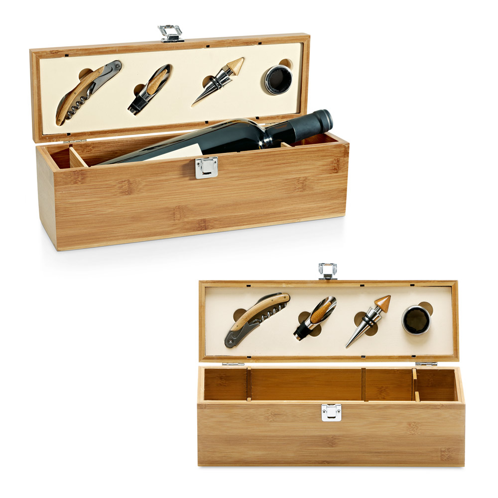 Bamboo and Zinc Wine Set - Hampton - Upton