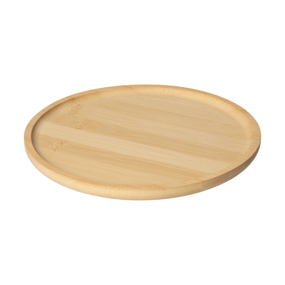 Small Natural Bamboo Plate - Fareham printed with logo