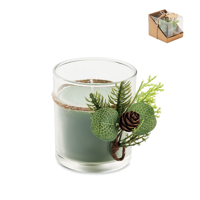 Glass Forest Arrangement Candle Holder with Jute Cord - Mottisfont