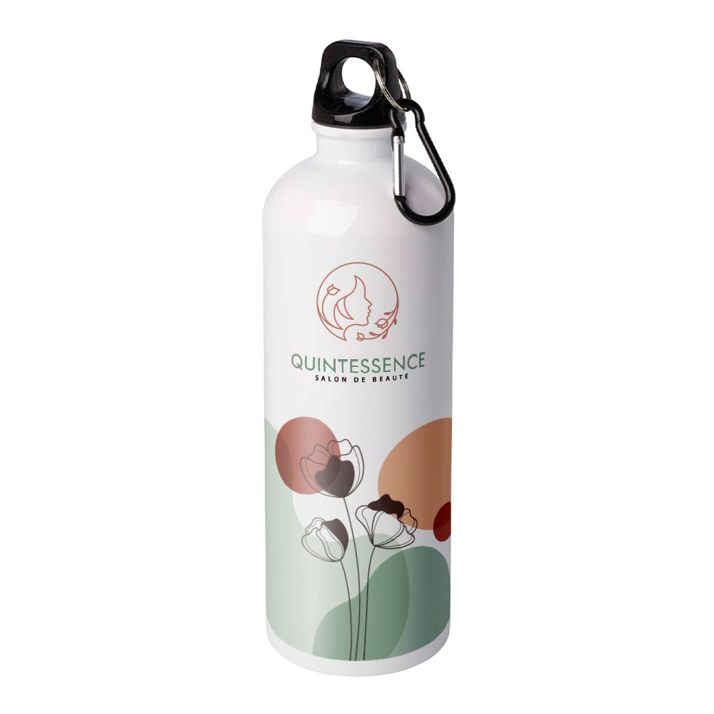 EcoHydro Stainless Bottle with Carabiner - Aconbury printed with logo