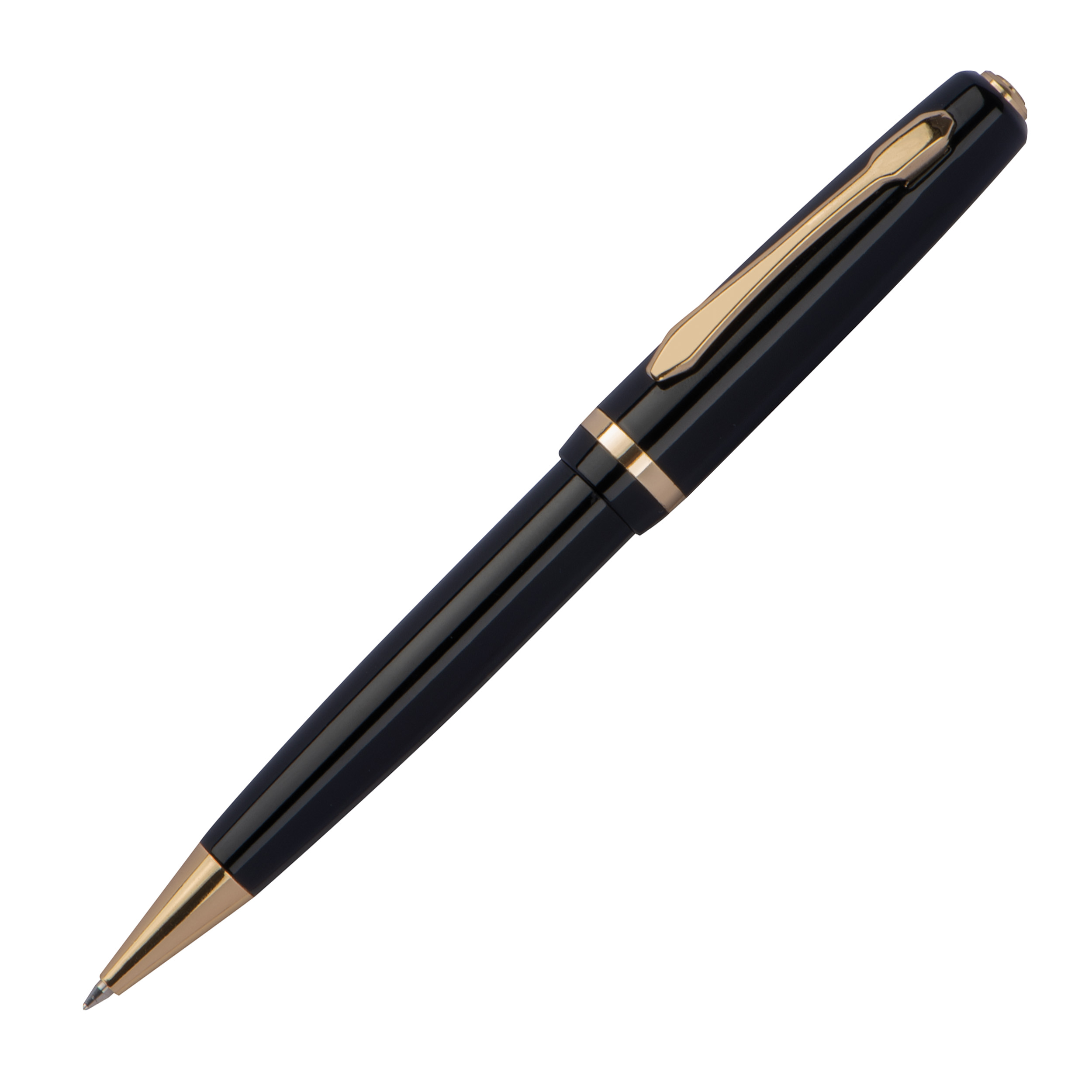 Metallic Twist Ballpoint Pen with Gold Highlights - Wendens Ambo - Cawdor