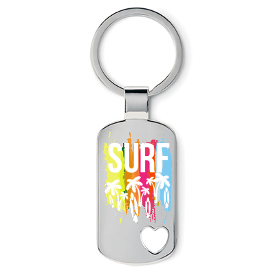Metal Heart Detail Key Ring - Marchwood