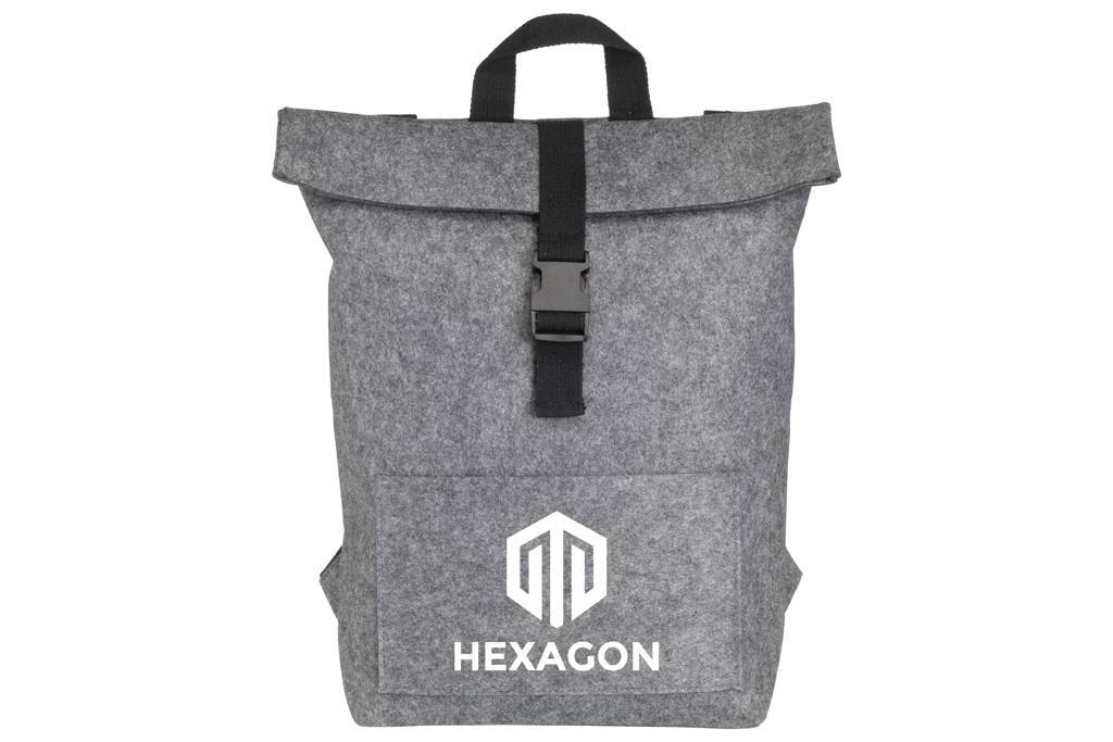 Roll-top RPET Felt Backpack - Long Preston