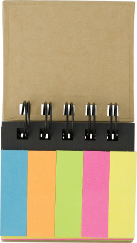 Booklet of sticky notes bound with multicolored wires - Hessle