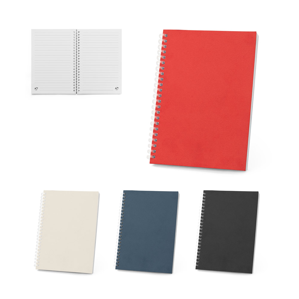 SCHILLER. A5 notebook with flexible cover, made of 100% recycled paper