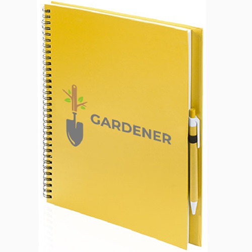 Soft-Touch Recycled Cardboard Notebook with Ball Pen - Althorp