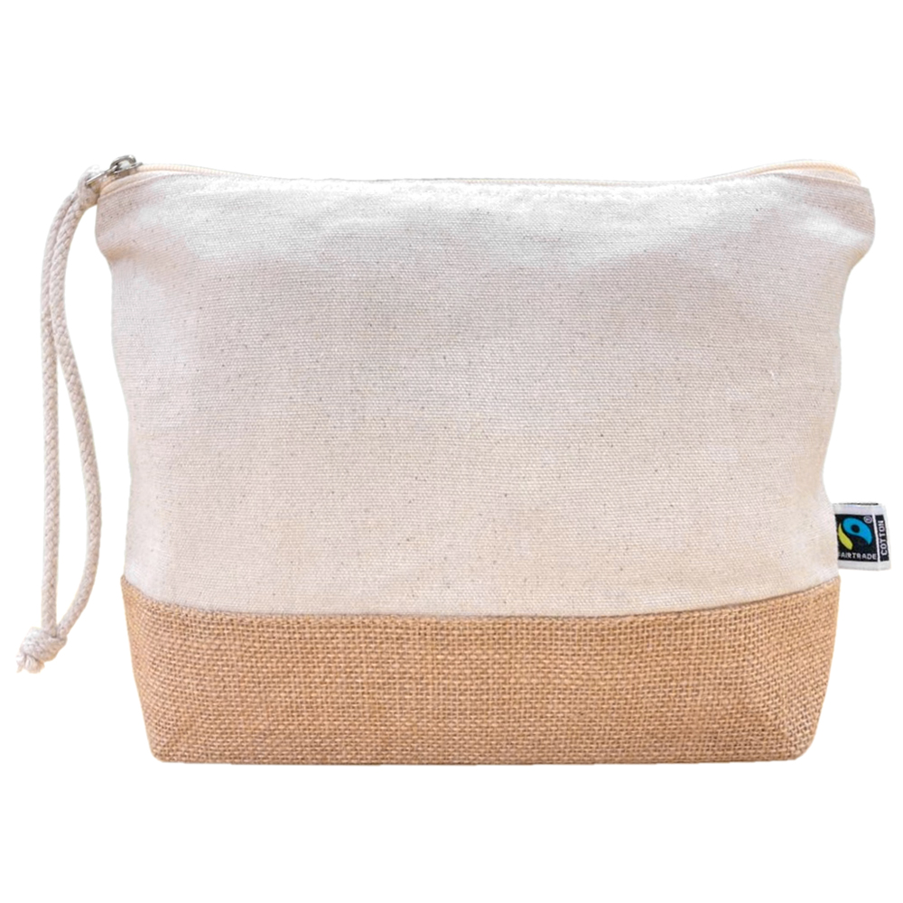 Grande Bolsa de Algodón Natural con Asa de Cordón - Zelah