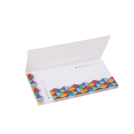 2 in 1 sticky notes contained in a cover, measuring 135mm by 75mm, consist of 25 sheets. - Barham