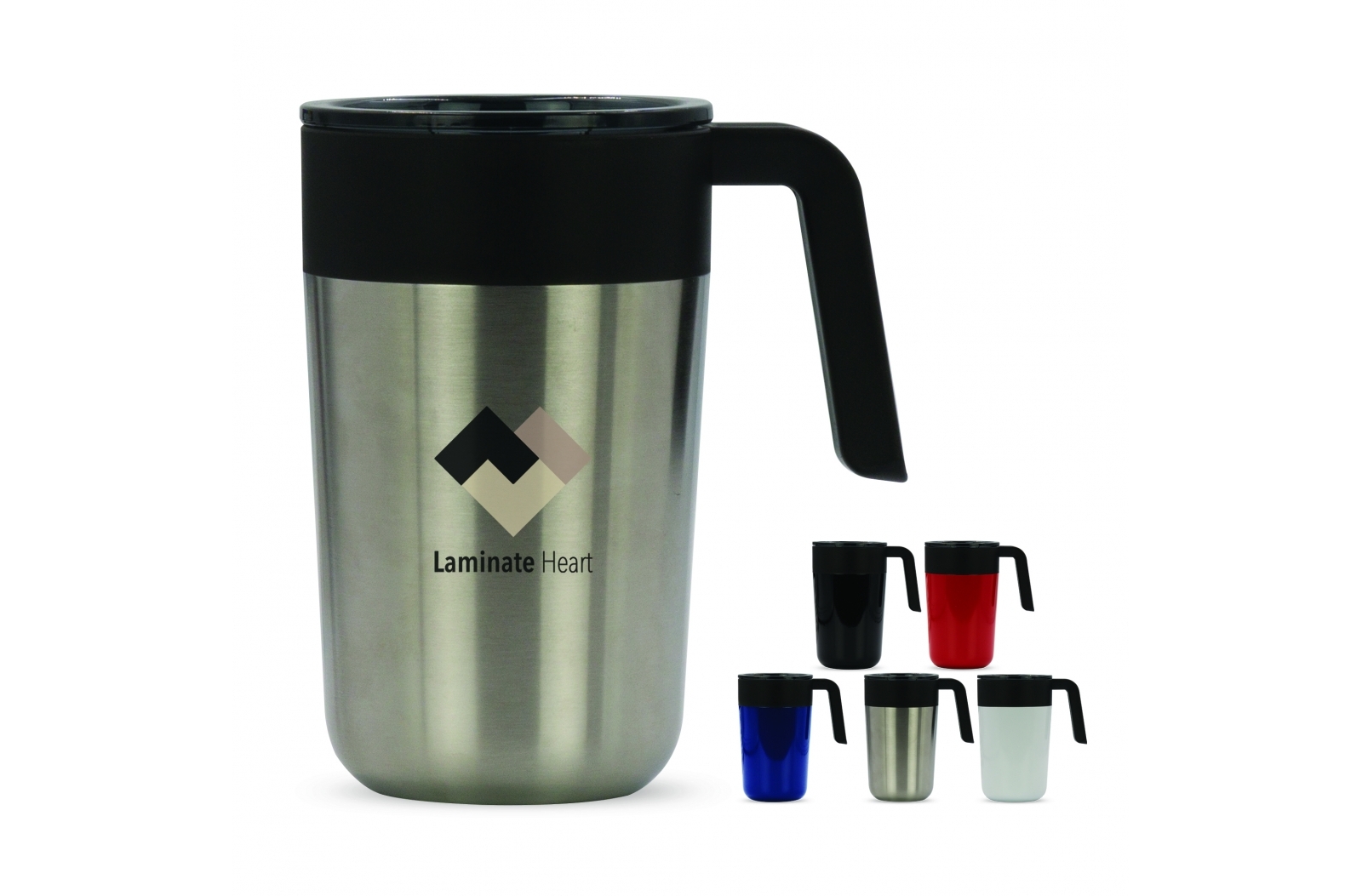 Double Walled Stainless Steel Coffee Mug with Lid 400ml - Saint Helens
