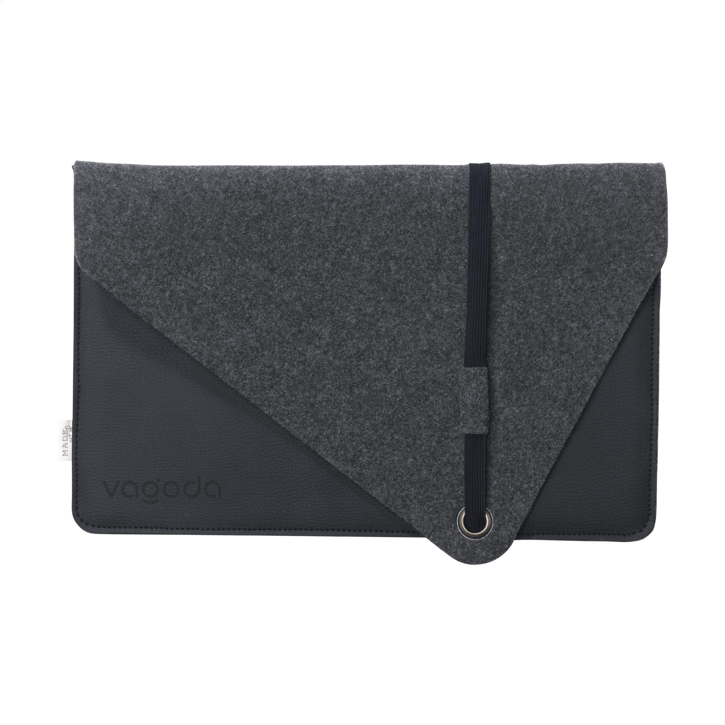 Eco Recycled Felt & Apple Leather Laptop Sleeve 15 inch