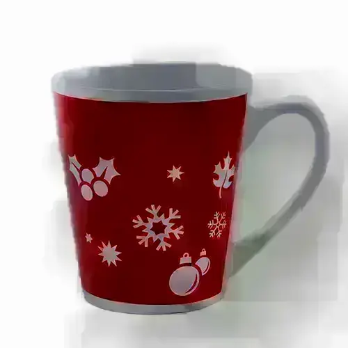 Tasse bedrucken Weihnachtsdesign rot 350 ml - Adriana