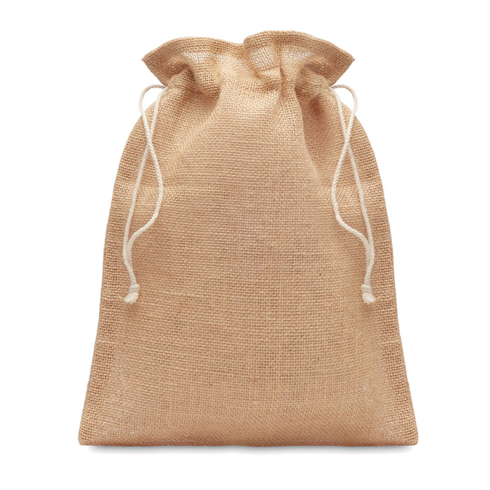 Small Jute Draw Cord Gift Bag - Rushall