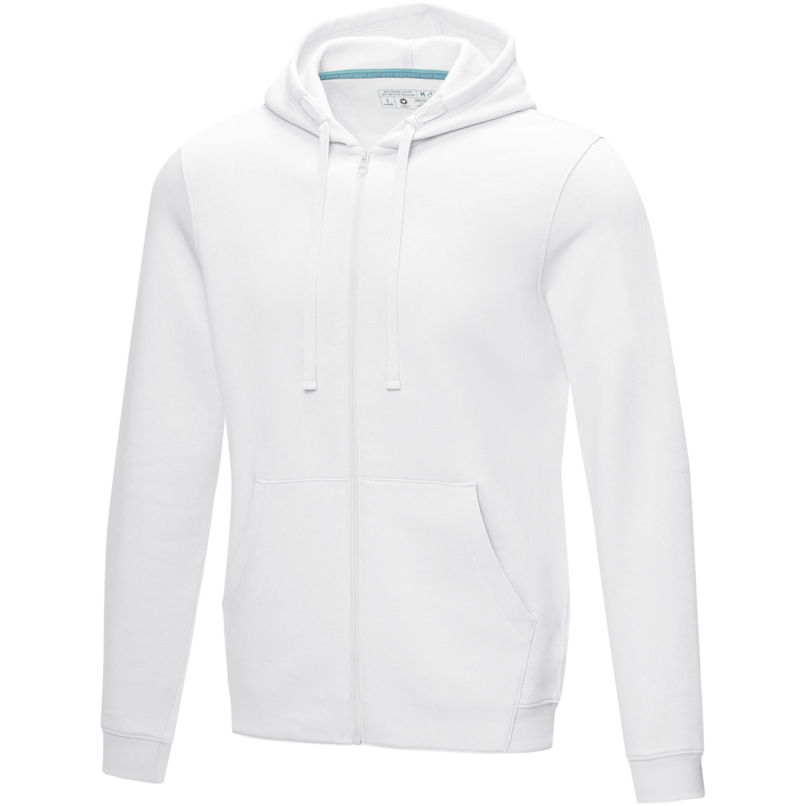 This full zip hoodie for men is made of GRS recycled and GOTS organic ruby materials. - Garstang