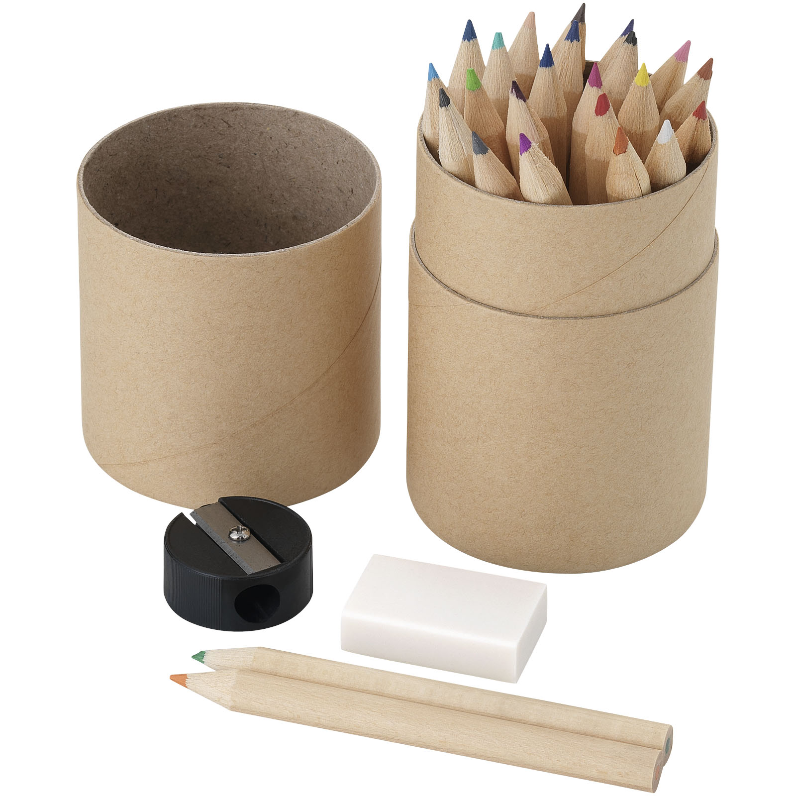 Art Supplies Set in Cylindrical Cardboard Box - Burton-on-Trent