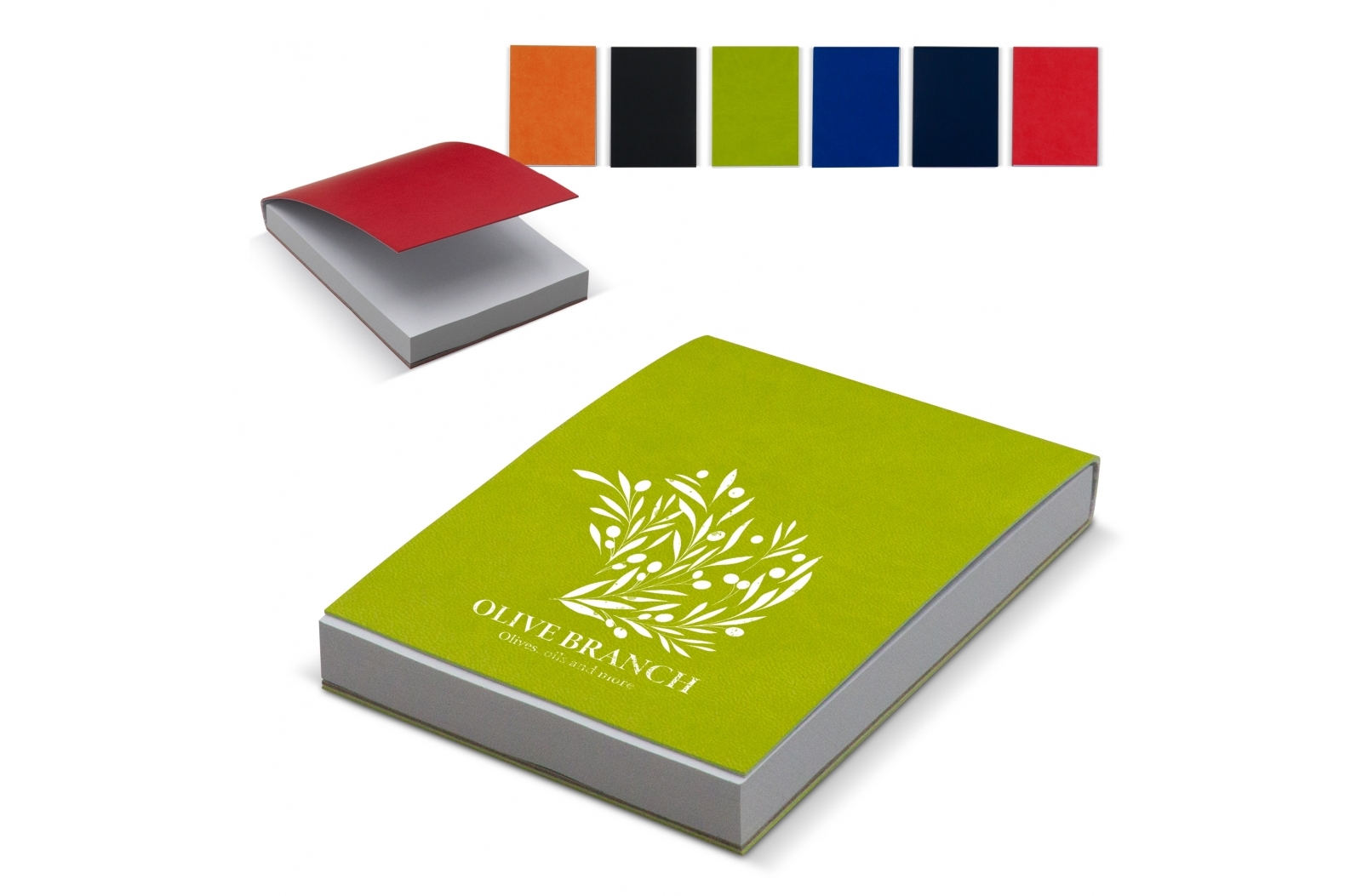 Recycled Paper Notepad with Tearable Sheets and Colorful Soft Cover - Longton
