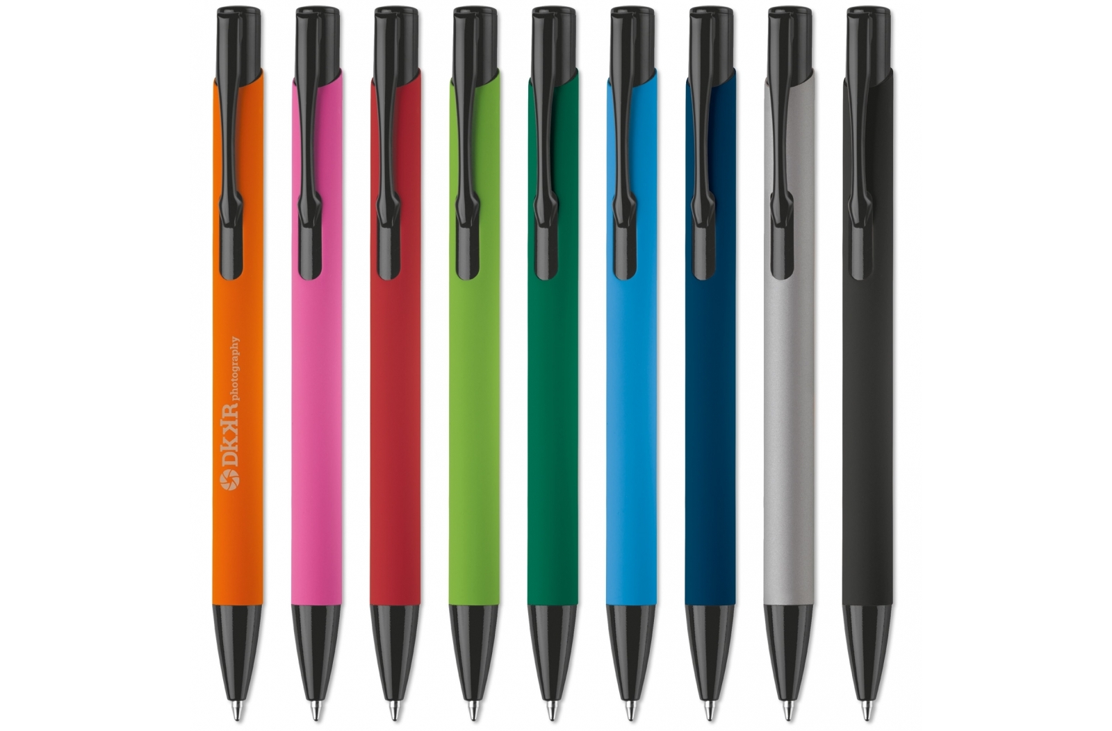 Ballpoint pen with rubberized matte metal - Godshill
