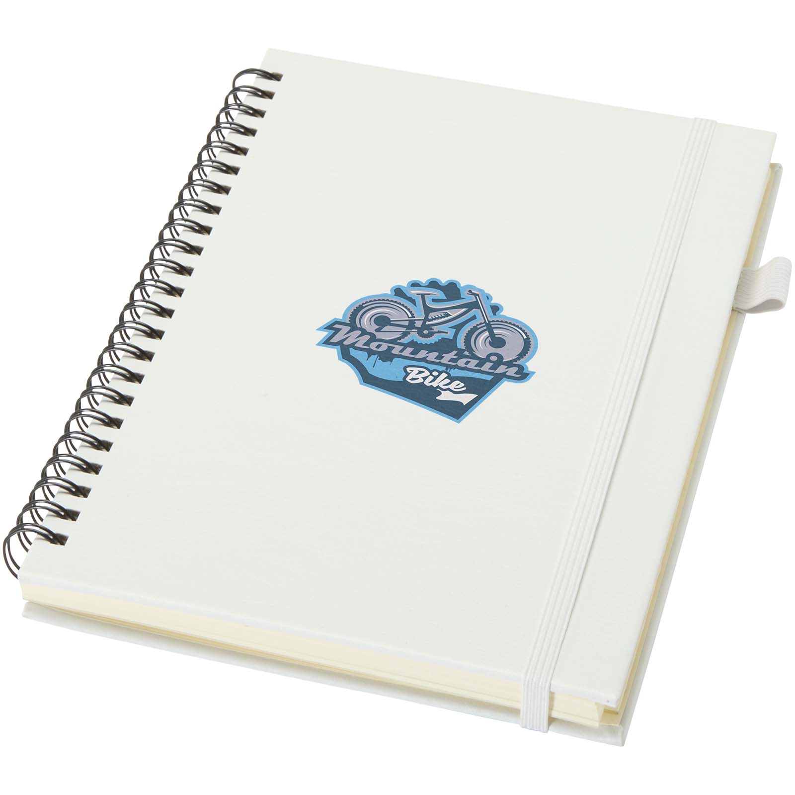 Liss A5 recycled plastic hard cover spiral notebook with logo printed with logo