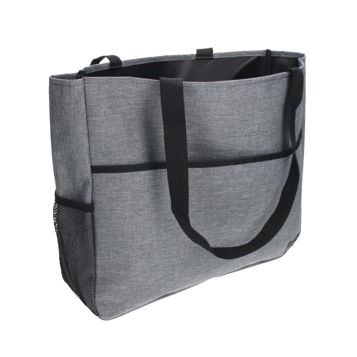 Chic Grey/Black Shopping Bag - Mowsley