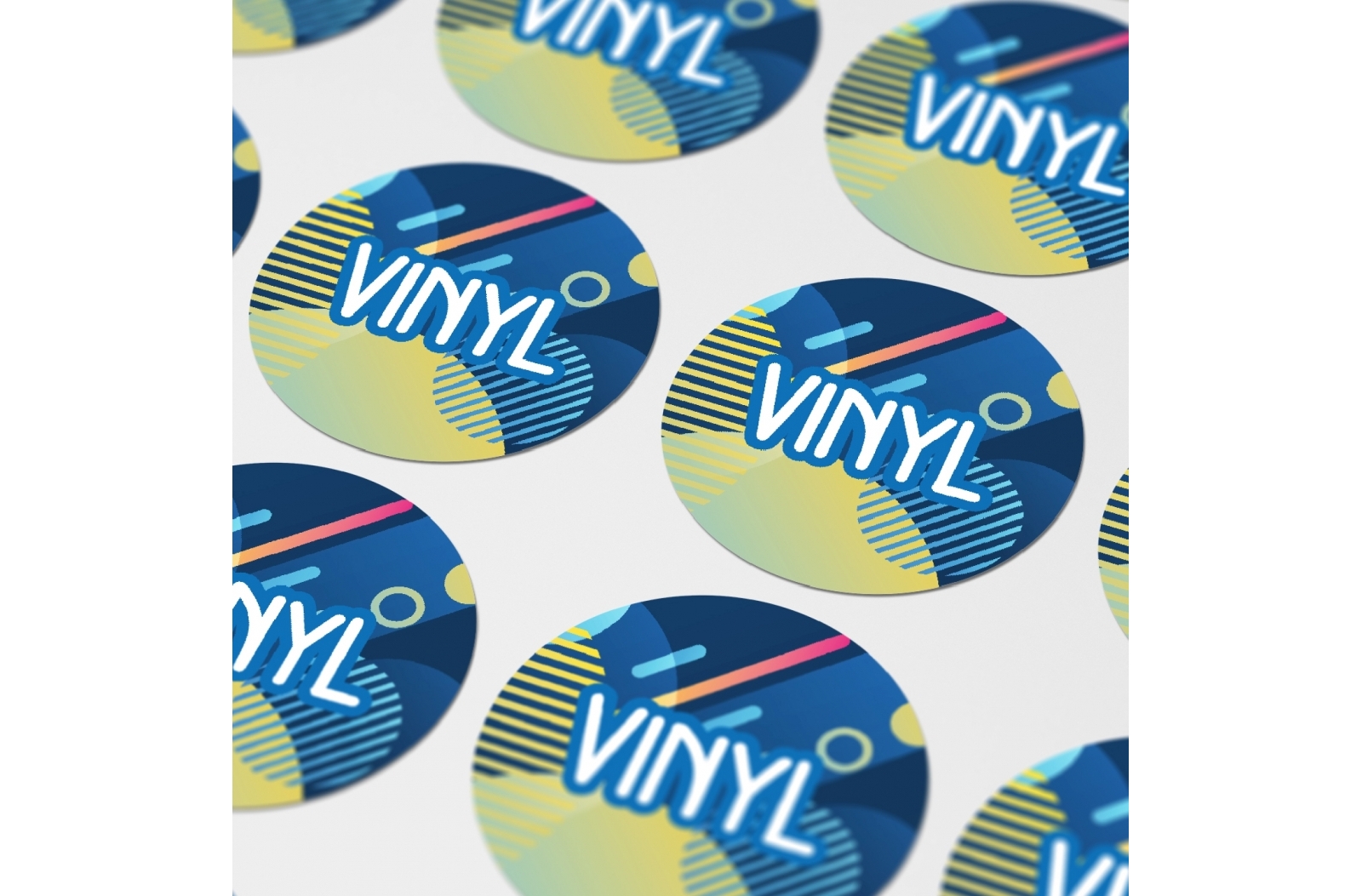 Dynamic Round Vinyl Sticker - Culcheth