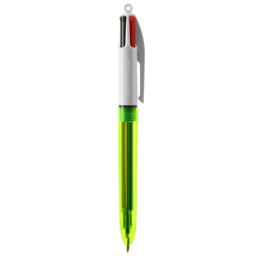 Customized ballpoint pen 4 colors including fluorescent yellow - Teide