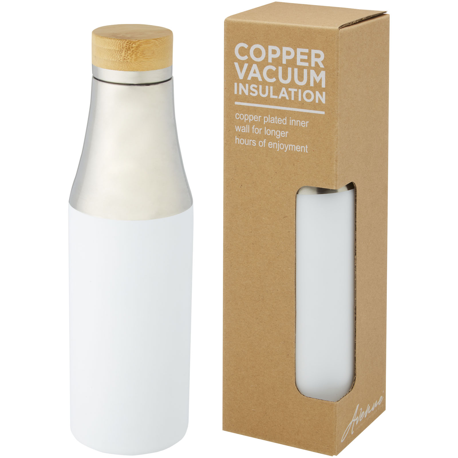 Stainless Steel Insulated Bottle with Bamboo Lid 540ml - Winchfield