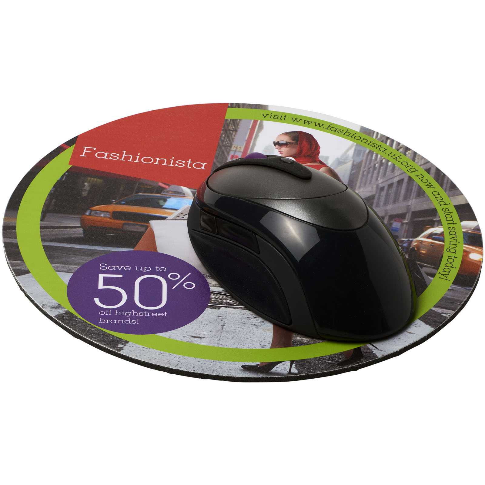Large Branding Mouse Mat with Black Foam Base - Forde Abbey