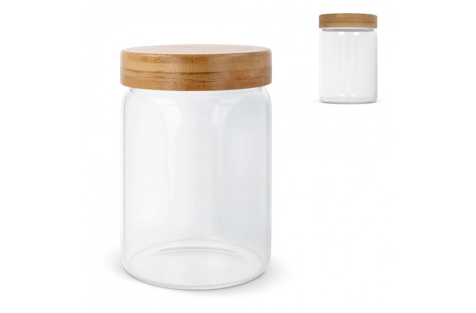 900ml Glass & Bamboo Canister - Batley