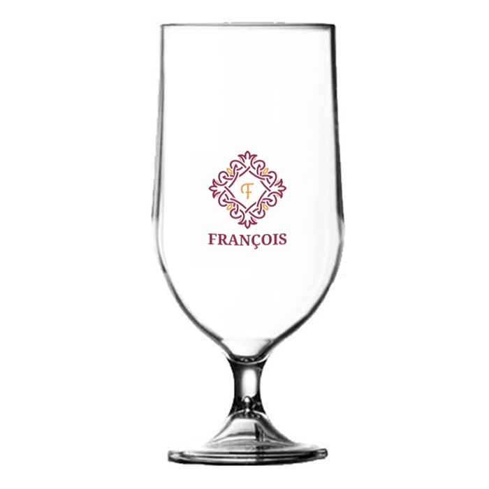 Personalized beer glass on stand (57 cl) - Lokka