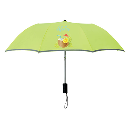21-Inch Auto Open Umbrella with Reflective Trim and Pouch - Dronfield