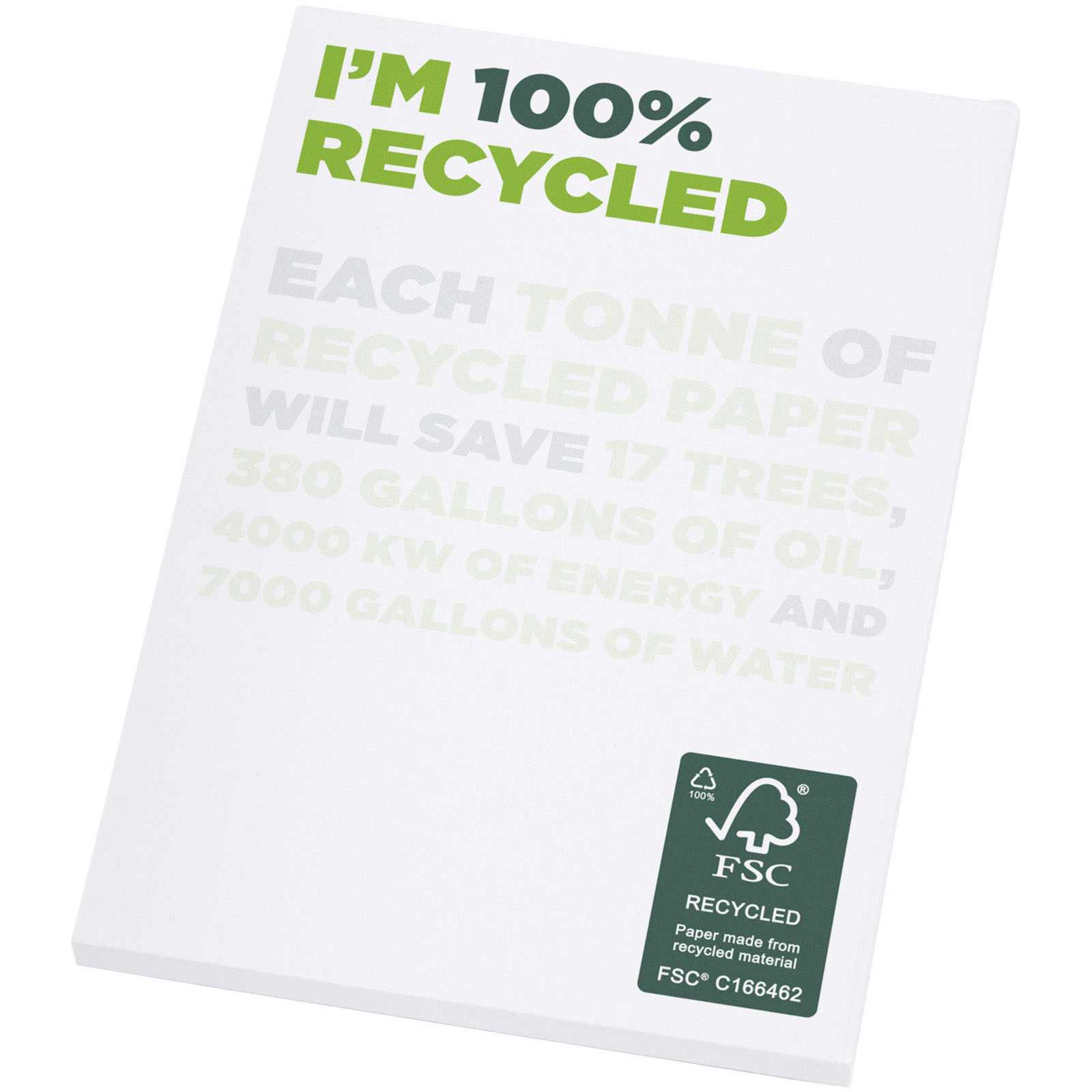 Recycled White Desk-Mate Notepad - Great Budworth - Four Marks