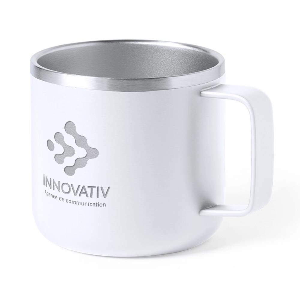 Elegant Stainless Steel Two-Tone Mug - Kettlethorpe - Cudworth