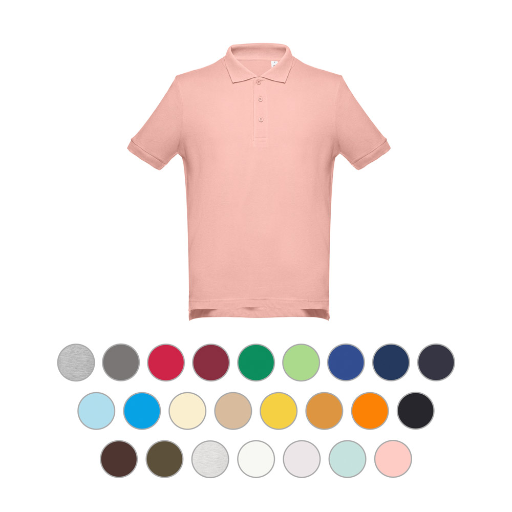 Men's Short Sleeve Polo Shirt made with Carded Pique Mesh Material - Kingston Bagpuize brand - Ashington