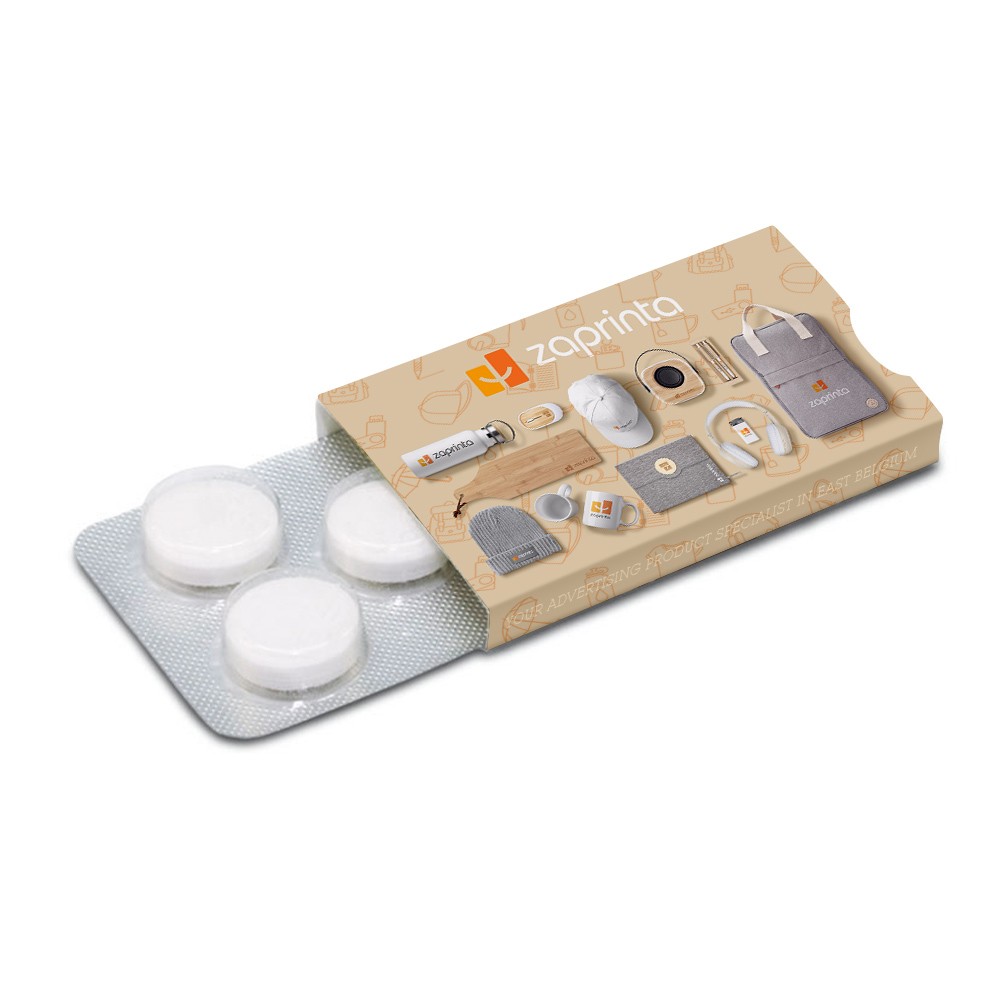 A blister pack that is printed in full color and contains mints - Haverhill