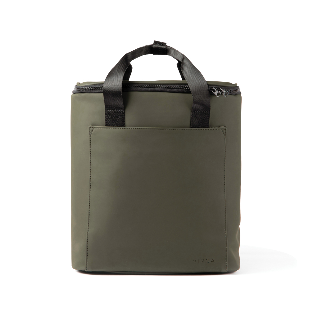 A minimalist, water-resistant backpack made of Nubuck PU fabric that also functions as a cooler - Barkby Thorpe