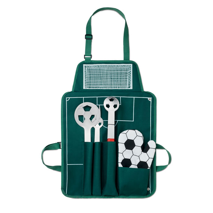 Barbecue apron with tools and glove - Upper Whitley