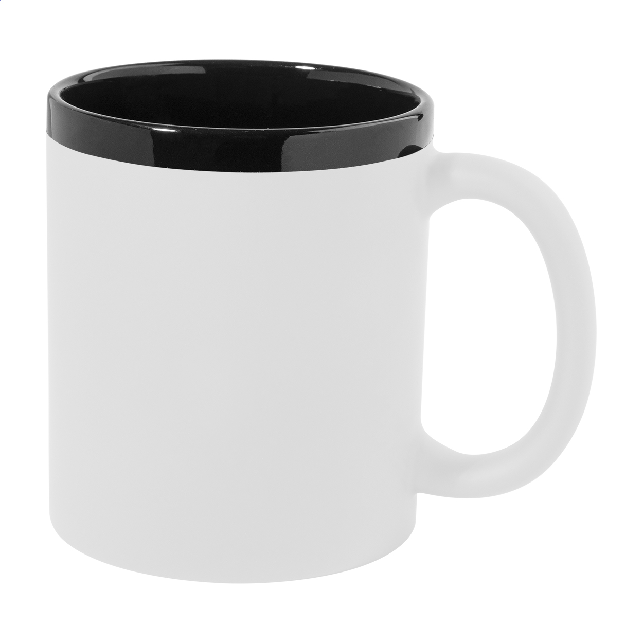 Kovary Keramiktasse mit Soft-Touch und Gravur, schwarz innen, 300 ml bedrucken mit Logo