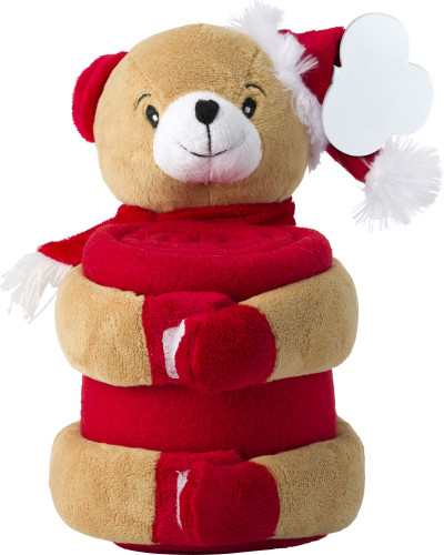 Polyester Fleece Christmas Blanket with Soft Toy - Barkby Thorpe
