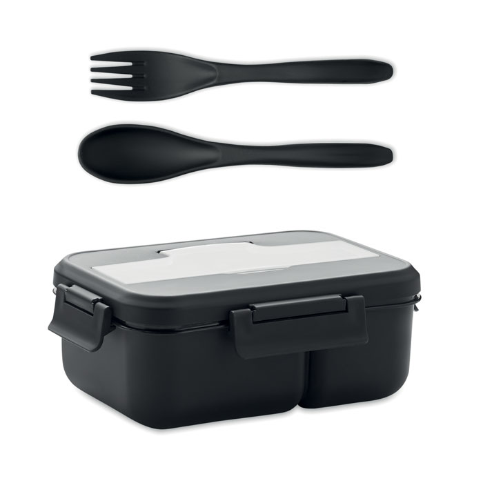 Two-Tier PP Lunch Box with Cutlery Set - Hessle