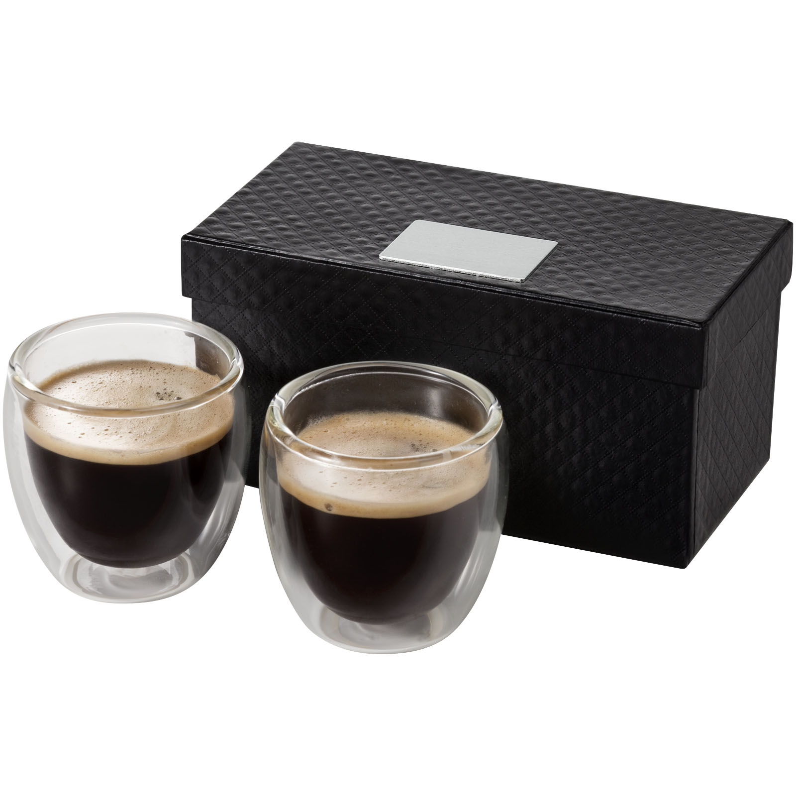 Luxury Double-Walled Espresso Glass Set with Gift Box - Woodford - Eastleigh