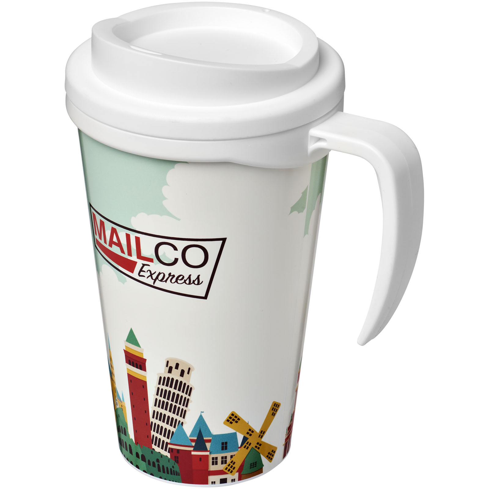 Double-Wall Insulated Recyclable Mug with Integrated Handle - Entwistle