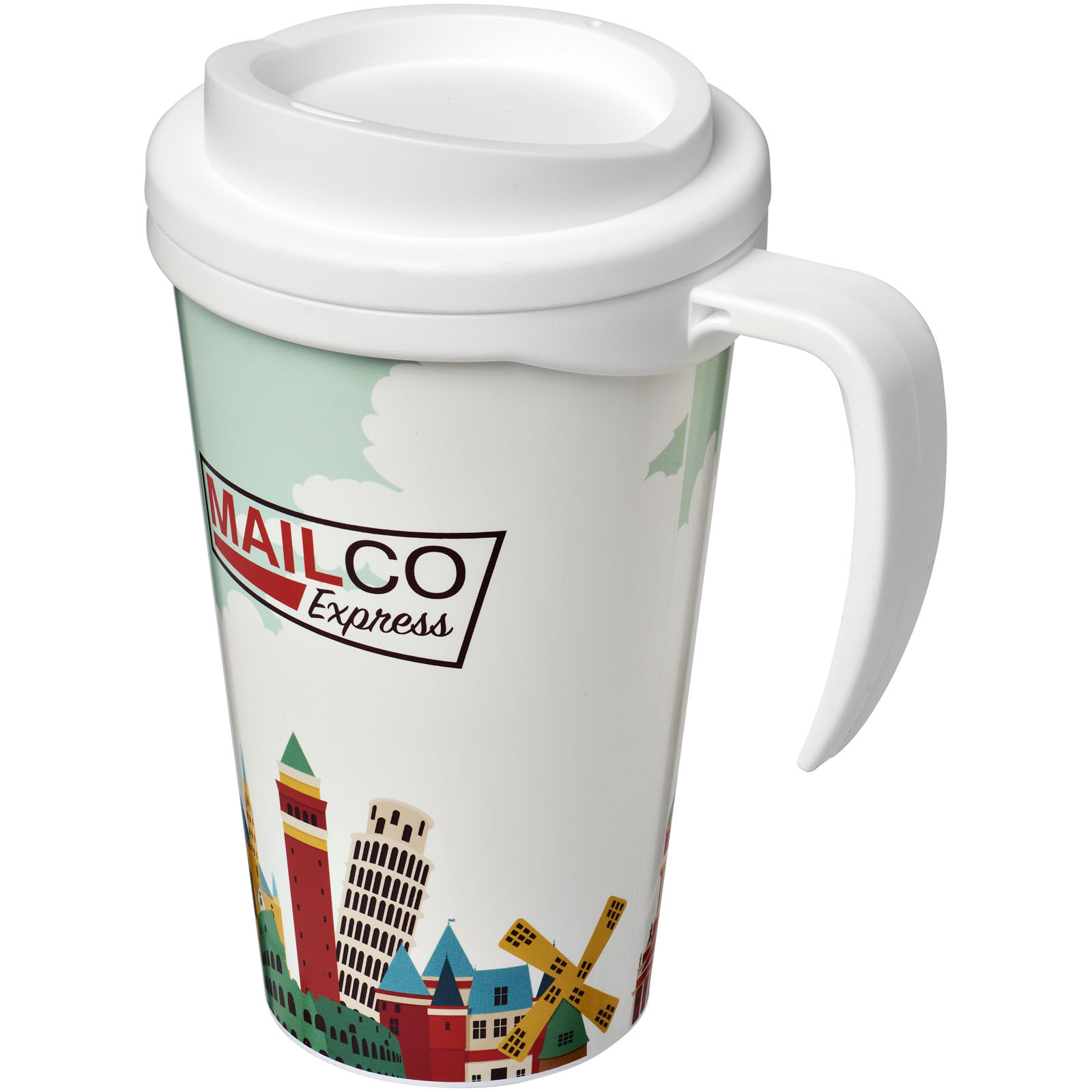 Double-Wall Insulated Recyclable Mug with Integrated Handle 350ml - Entwistle