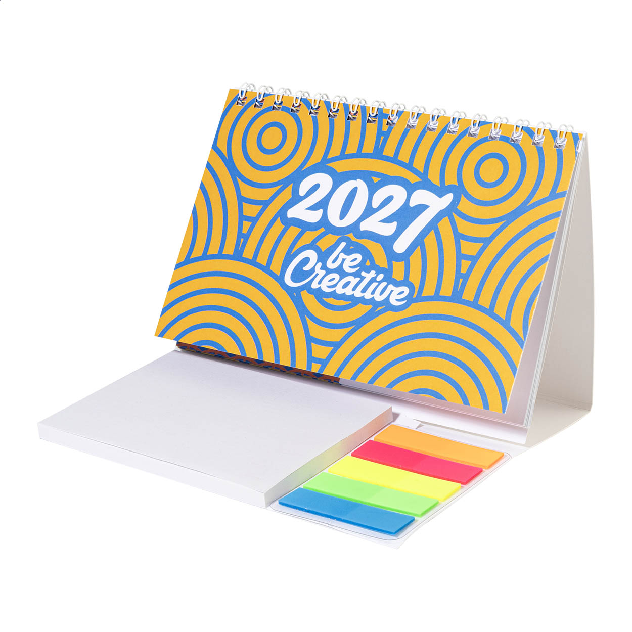 CreaDate Combo Tischkalender mit Logo und Haftnotizen
