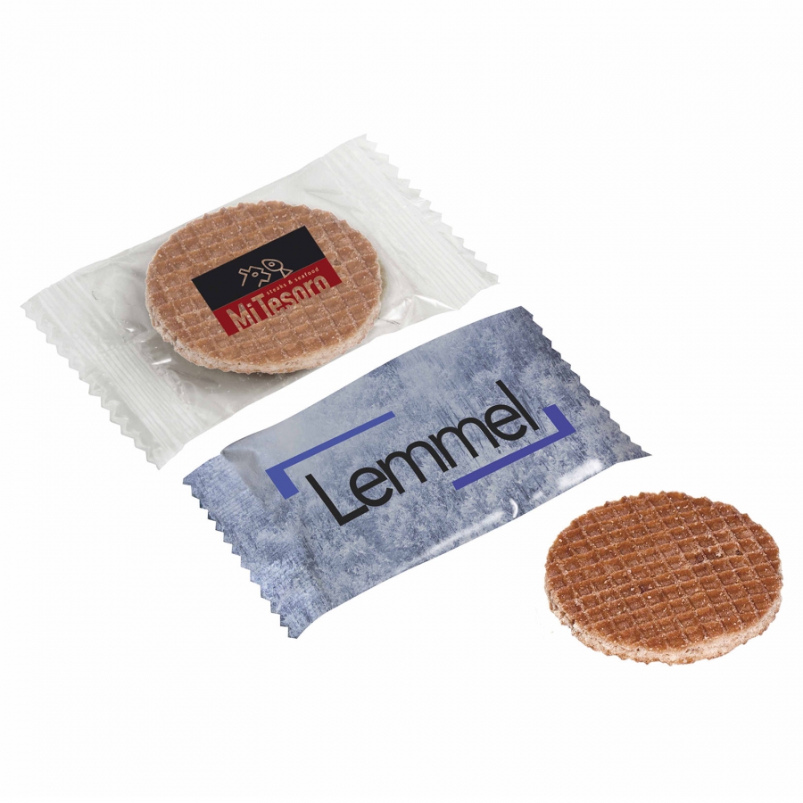 Mini syrup waffles wrapped in transparent foil - Oakham - Pluckley