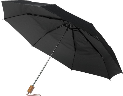 Faltbarer Regenschirm mit Metallgestell und Holzgriff - Friesenhausen