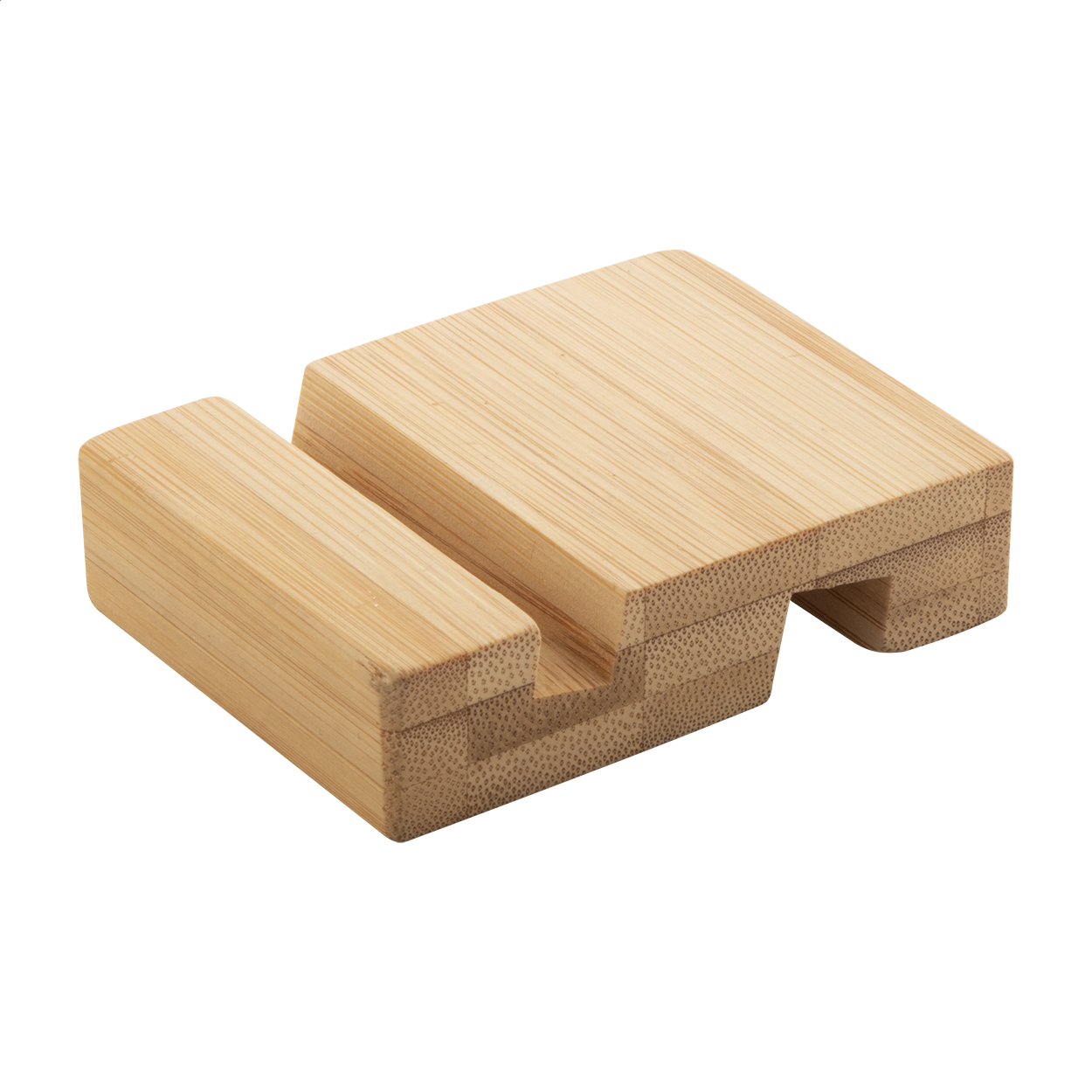 Dubbo bamboo desk mobile phone and tablet holder with your logo