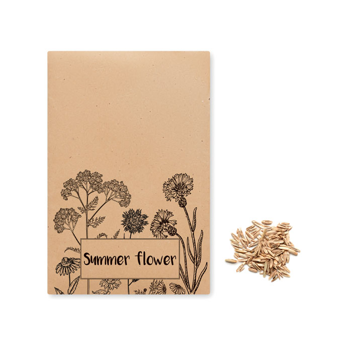 Kraft envelope with mixed seeds of summer flowers - St Albans