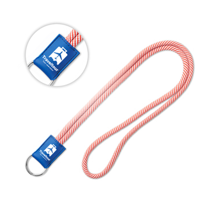 Round lanyard with pvc badge