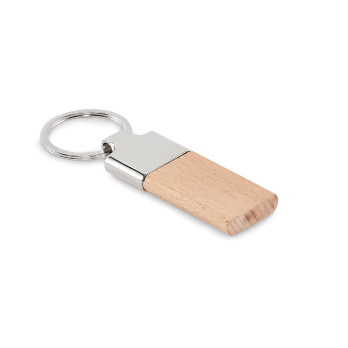 Zinc Alloy and Rubber Wood Keychain - Carr Mill Dam
